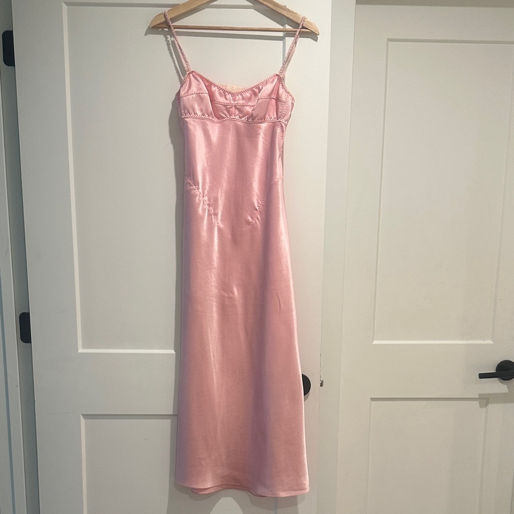 Waterlilly Satin Slip Dress